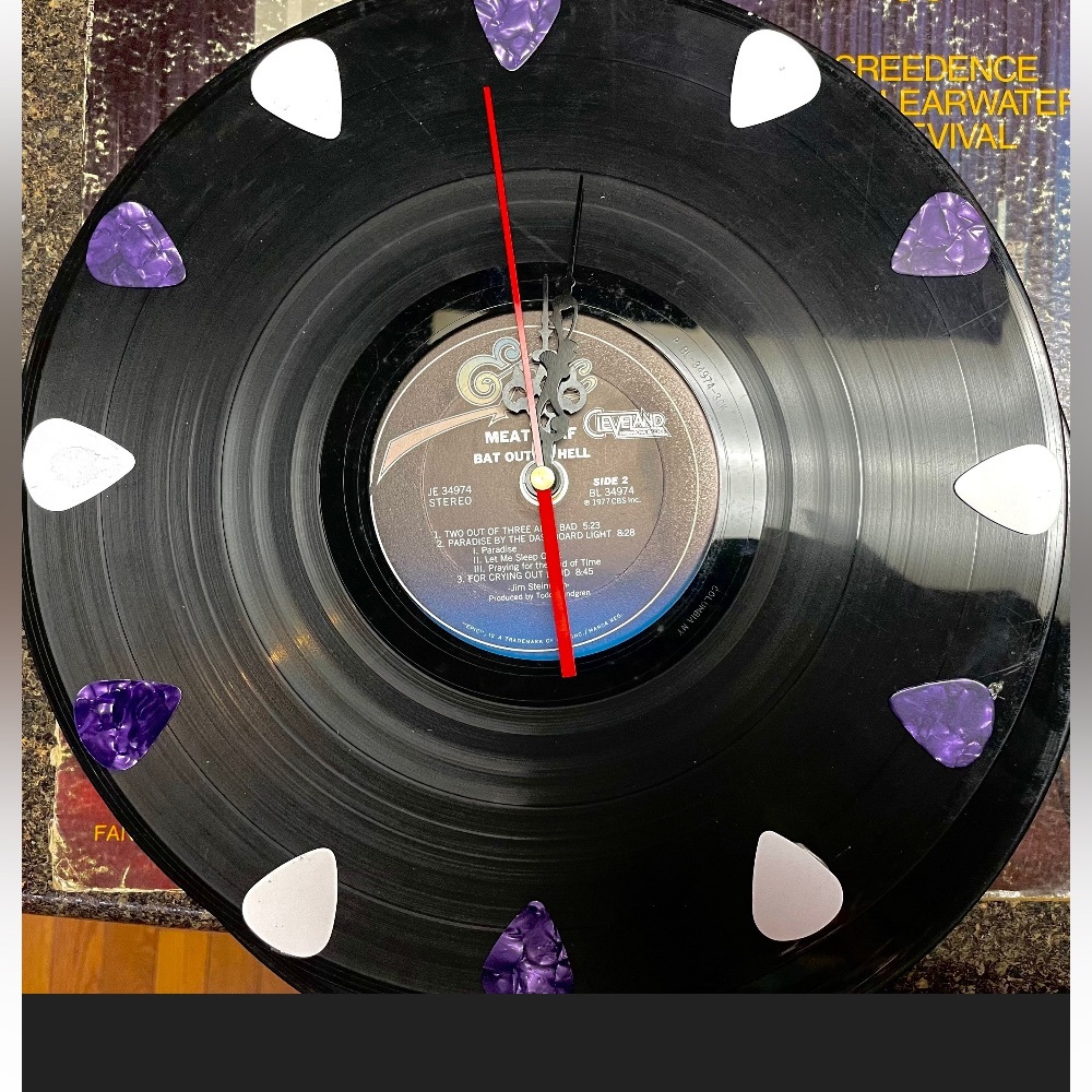 Vinyl record clock